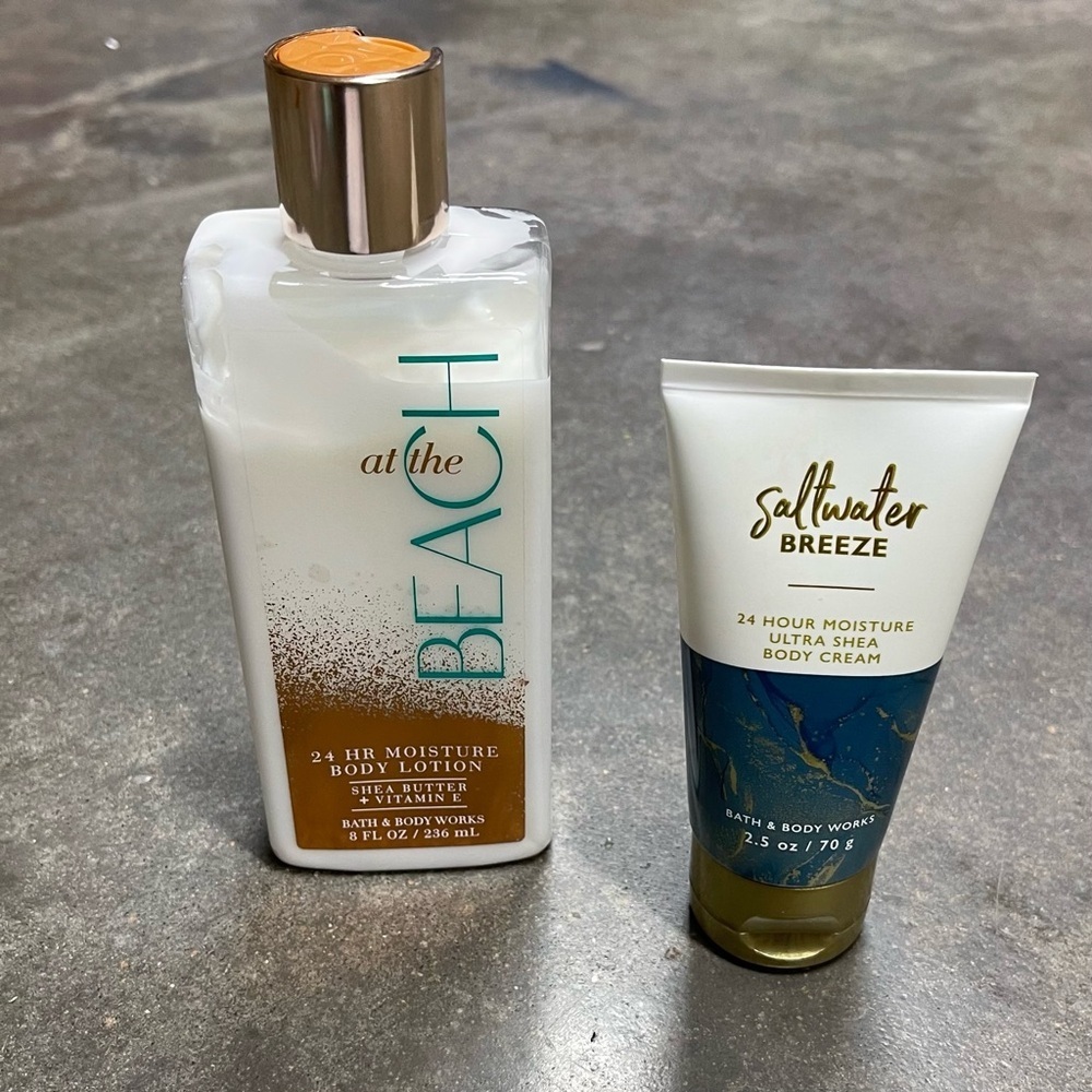 Bath & Body Works Lotion Set At The Beach Saltwater Breeze Summer